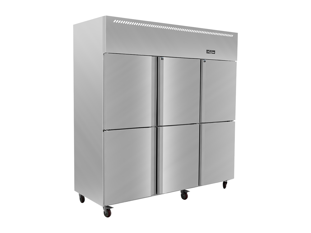 Refrigerador de refrigeración de ventiladores de seis puertas