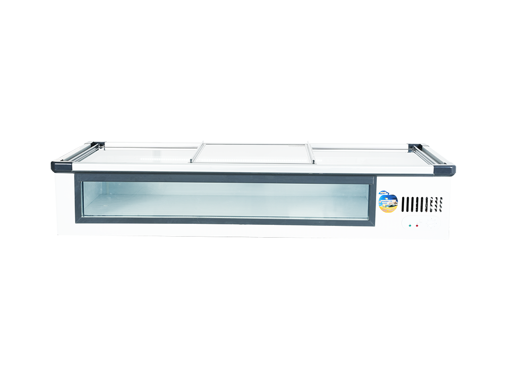 Gabinete de mariscos congelador de sobremesa con transparencia frontal