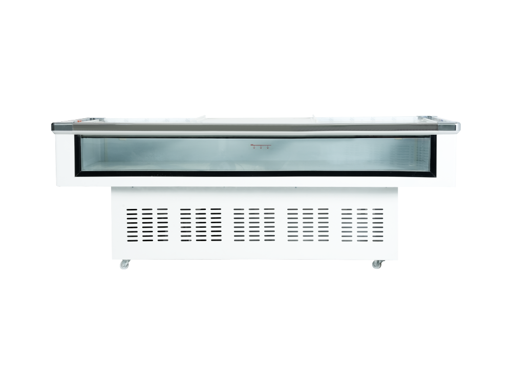 Gabinete de mariscos congelador con transparencia frontal