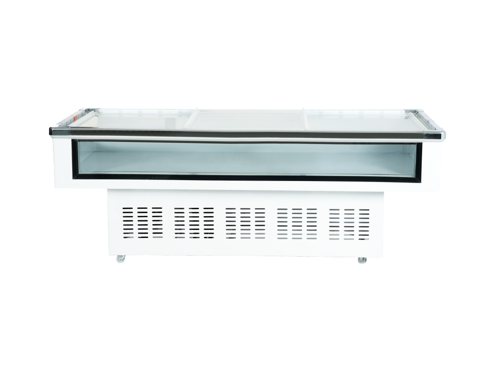 Gabinete de mariscos congelador con transparencia frontal