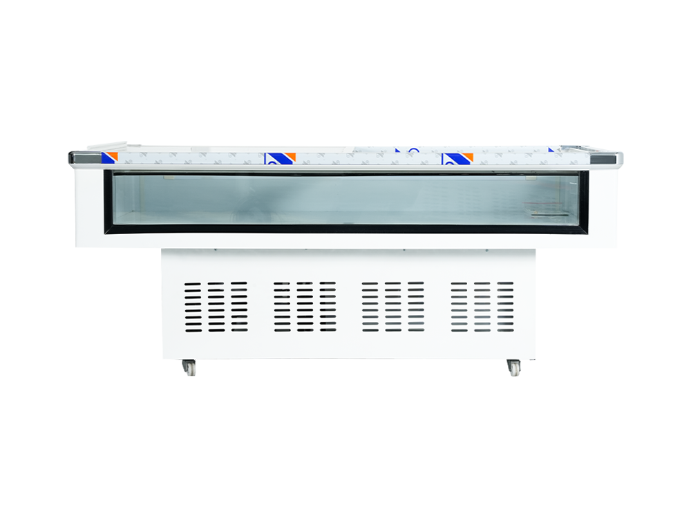 Gabinete de mariscos congelador con transparencia frontal