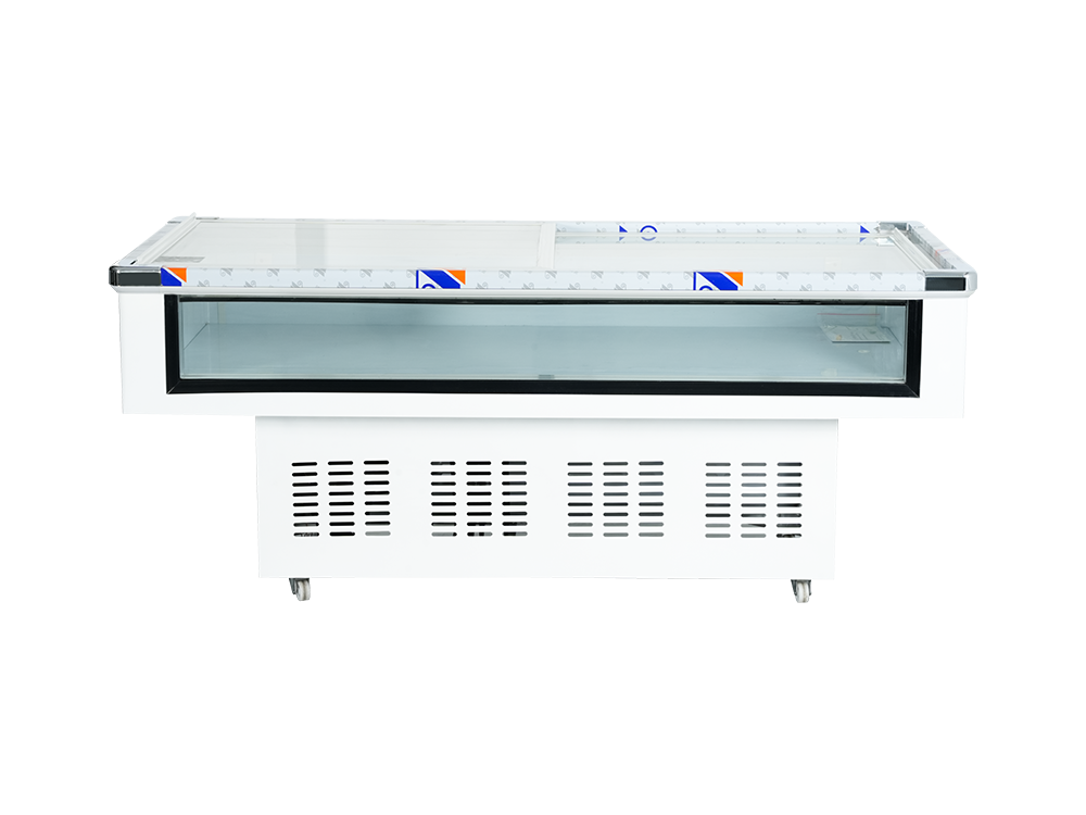 Gabinete de mariscos congelador con transparencia frontal