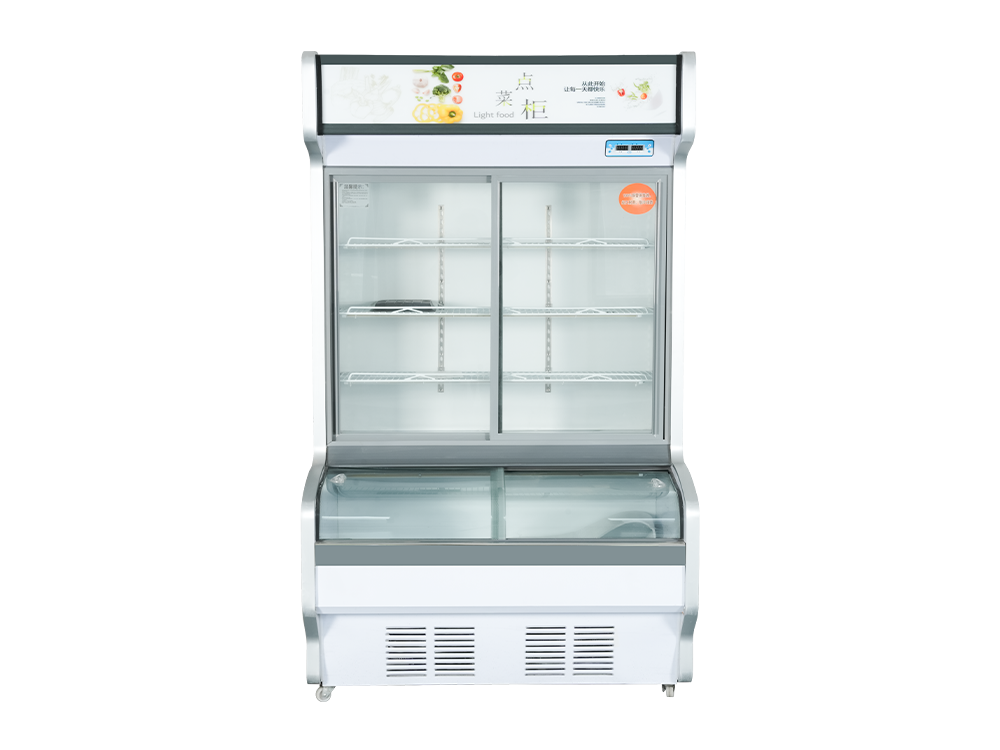 Gabinete de pedido de alimentos congelado con borde de aleación de aluminio de doble máquina