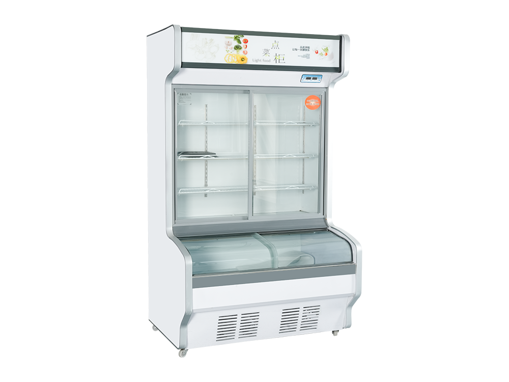 Gabinete de pedido de alimentos congelado con borde de aleación de aluminio de doble máquina
